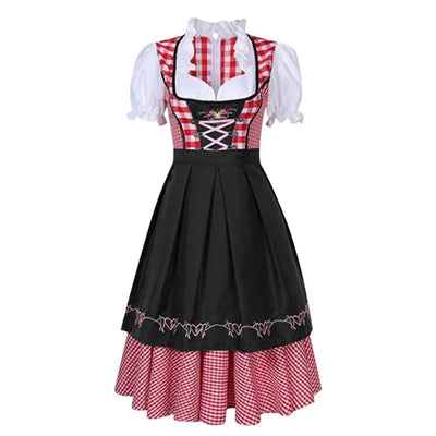 Oktoberfest Dirndl Jurk Voor Dames - Geruit Model