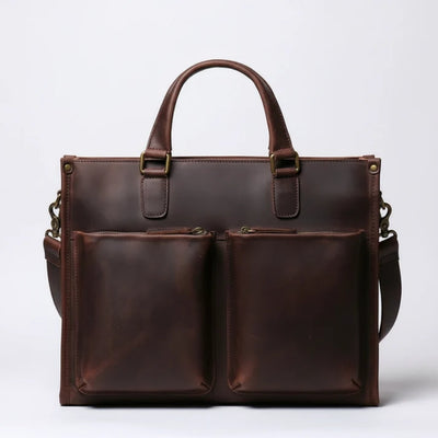 Documenttas - Vintage Werkmodel voor 16 Inch Apparaten met Schouderriem