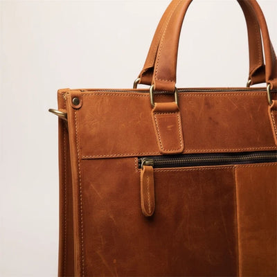 Documenttas - Vintage Werkmodel voor 16 Inch Apparaten met Schouderriem