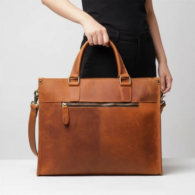 Documenttas - Vintage Werkmodel voor 16 Inch Apparaten met Schouderriem
