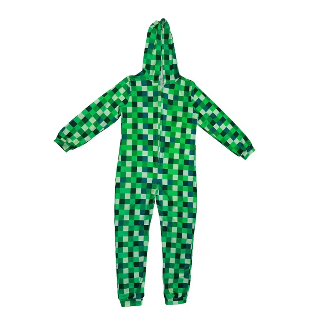 Minecraft Creeper Kostuum met LED Headgear