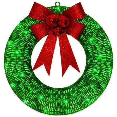 Kerstkrans - Luxe Goud en Groen Decoratie met LED-Verlichting