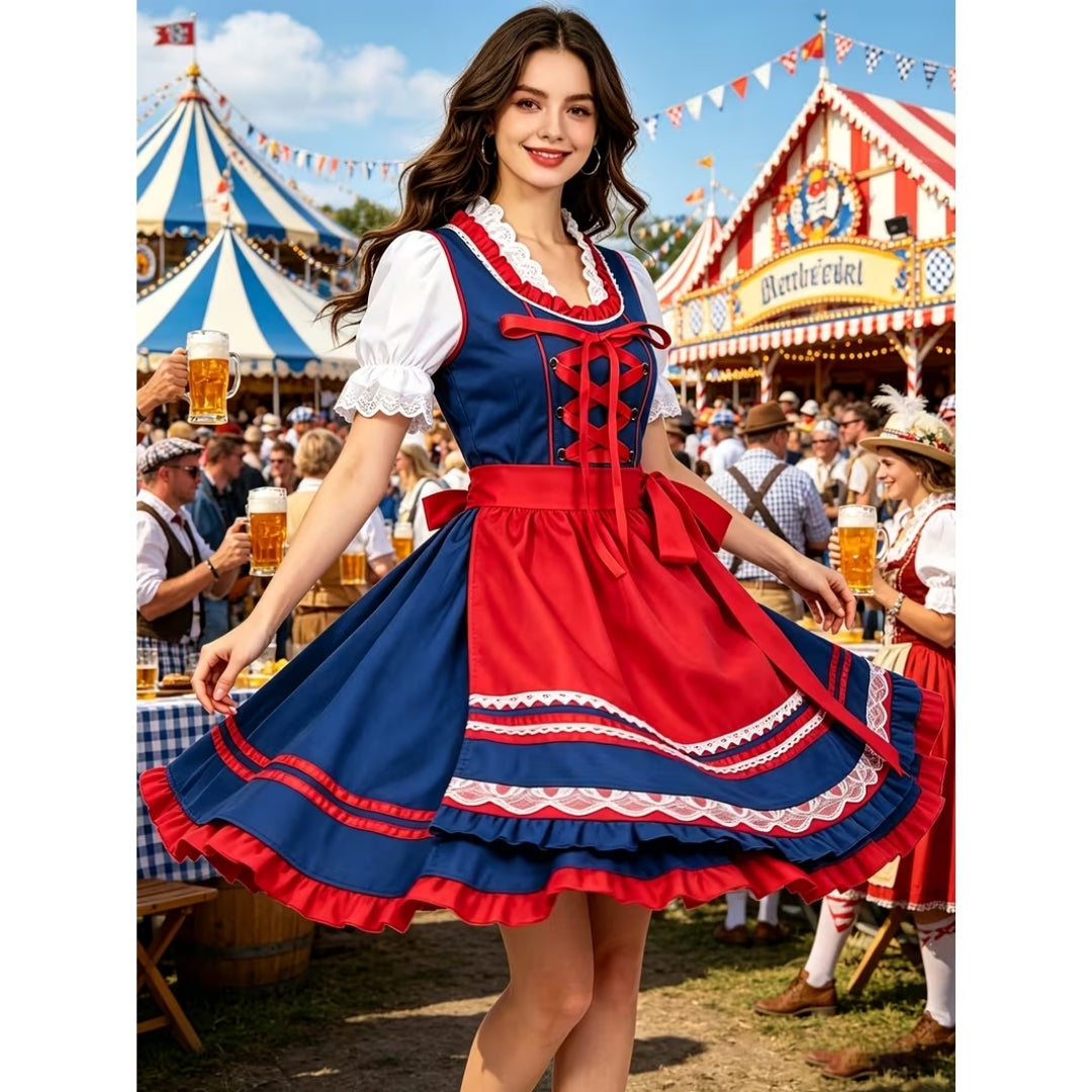 Traditionele Oktoberfest Dirndl Met Corset Pasvorm - Klara