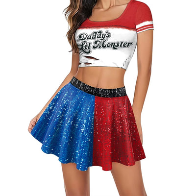 Halloween Kostuum - Harley Quinn Tweedelig