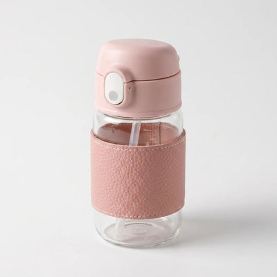 Waterfles - Transparant Model met Rietje en Drukknop