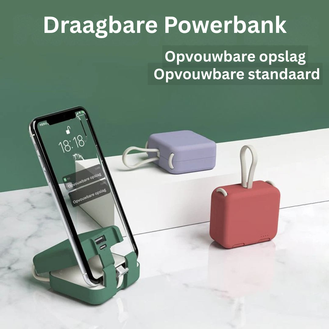 Powerbank - Sammenklappelig hurtigoplader - VoltFold