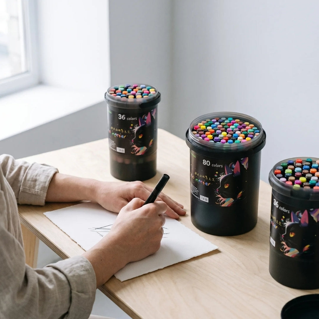Dubbelzijdige Acrylmarkers met Penseelpunt