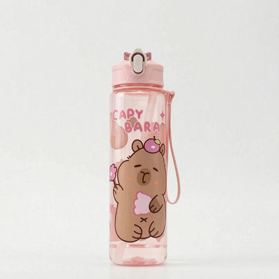 Capybara Waterfles met Rietje en Veiligheidssluiting - 800ml