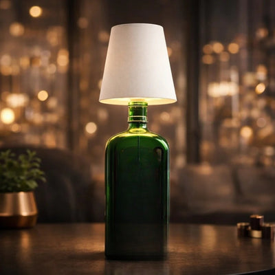 Bordlampe - Trådløs flaske lampe med stemningsbelysning - GlowBottle