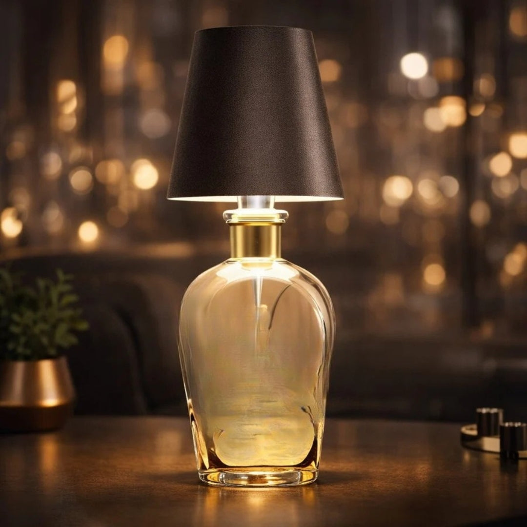 Bordlampe - Trådløs flaske lampe med stemningsbelysning - GlowBottle