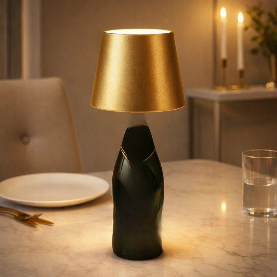 Bordlampe - Trådløs flaske lampe med stemningsbelysning - GlowBottle