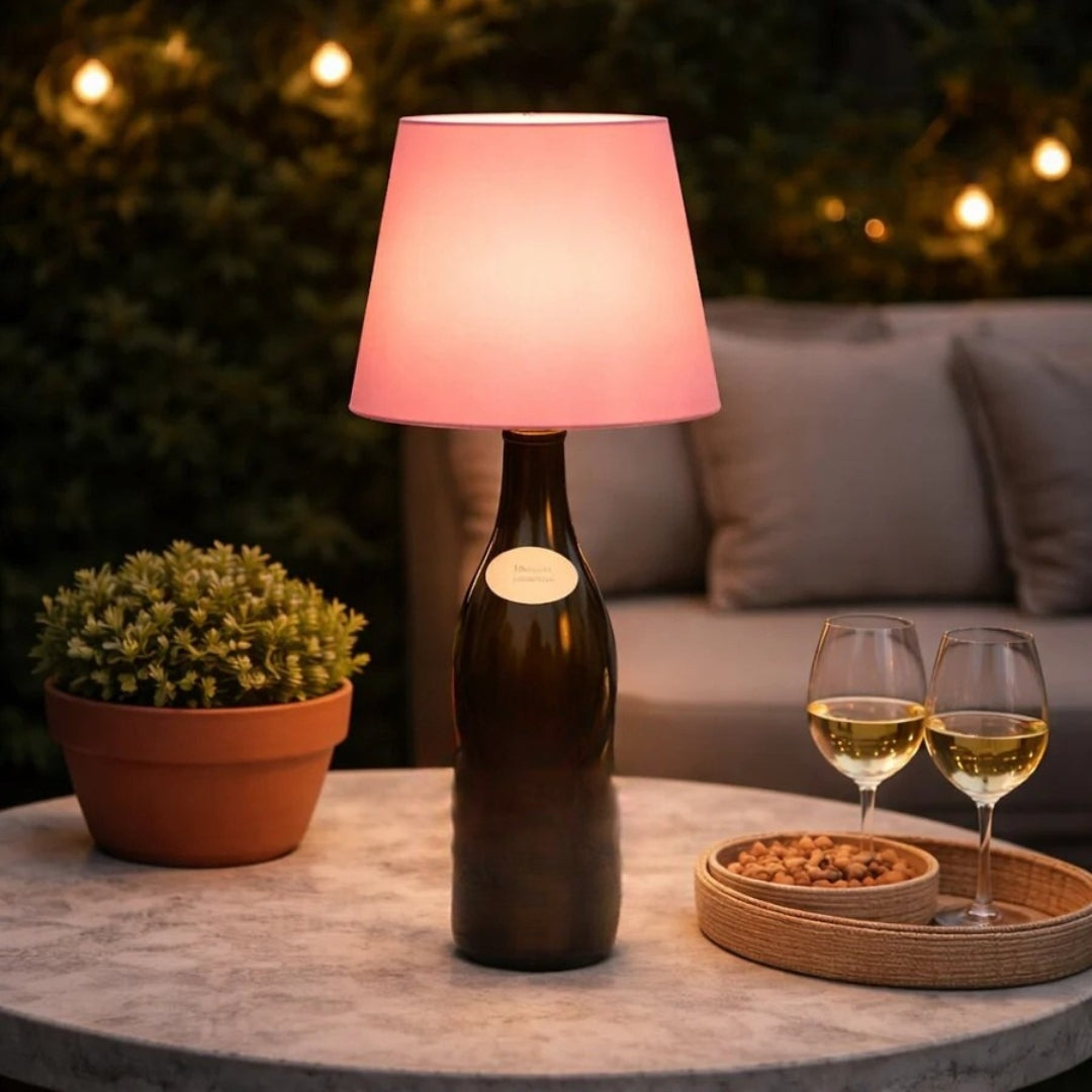 Bordlampe - Trådløs flaske lampe med stemningsbelysning - GlowBottle