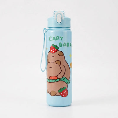 Capybara Waterfles met Rietje en Veiligheidssluiting - 800ml