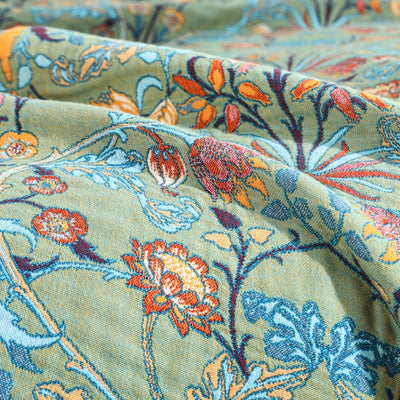 Katoenen Dekbed - Omkeerbaar Bloemenpatroon Met Decoratieve Franjes