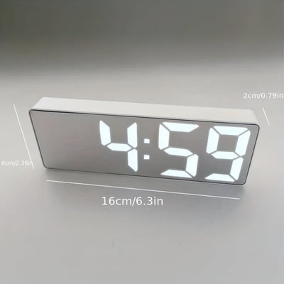 Alarmklok - Digitaal LED Spiegeldisplay met Snooze
