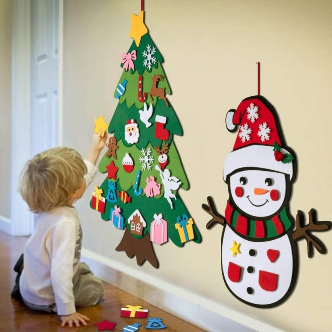 Juletræ Filttavle - Montessori legetøj