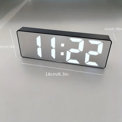 Alarmklok - Digitaal LED Spiegeldisplay met Snooze