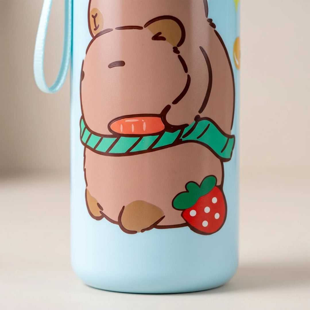 Capybara Waterfles met Rietje en Veiligheidssluiting - 800ml