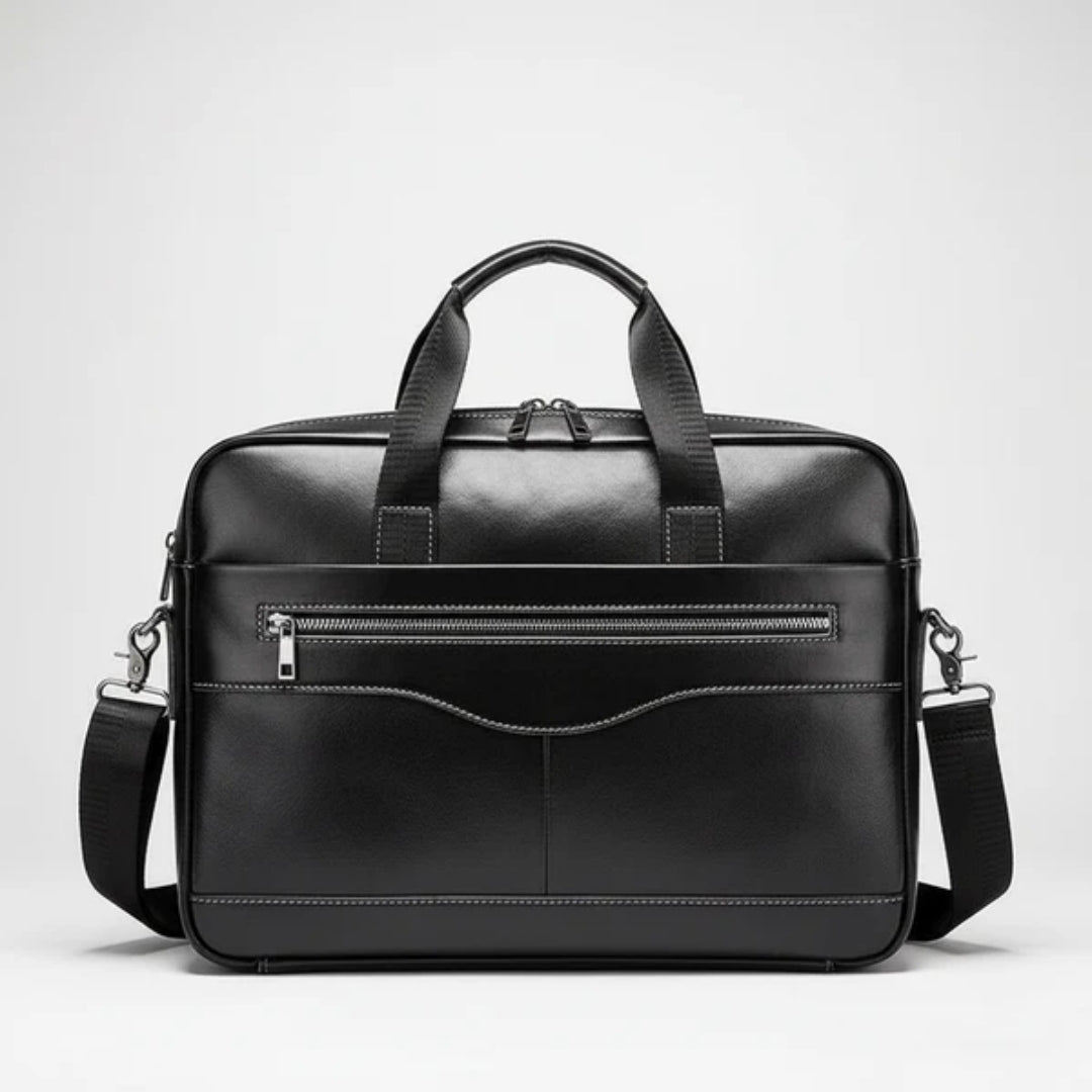 Documenttas - Elegante Leren Uitvoering Voor Laptop Tot 15 Inch