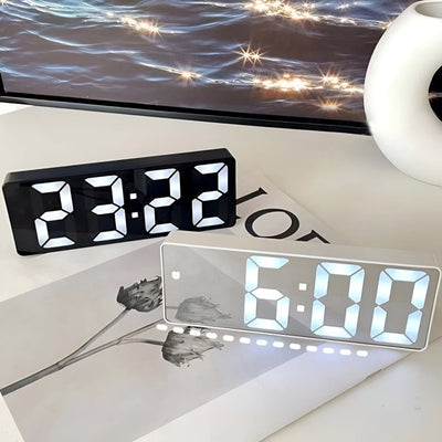 Alarmklok - Digitaal LED Spiegeldisplay met Snooze