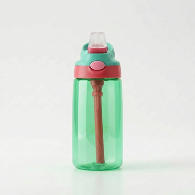 Drinkfles Voor Kinderen met Rietje en Drukknop
