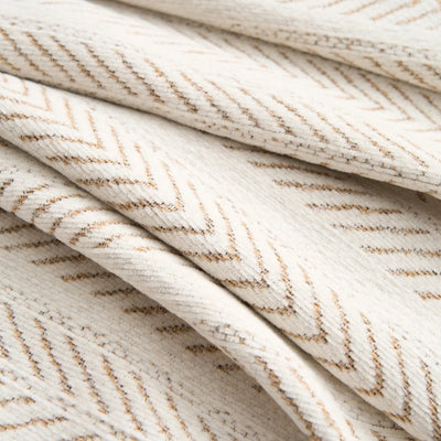 Bankhoes - Chenille Visgraatpatroon met Kwastjes en Antislip Afwerking