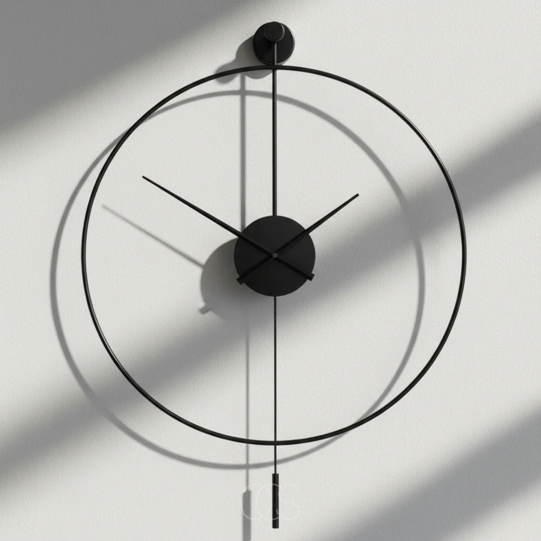 Large Silent Wall Clock with Pendulum - Chronelle