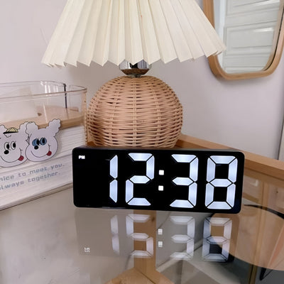 Alarmklok - Digitaal LED Spiegeldisplay met Snooze