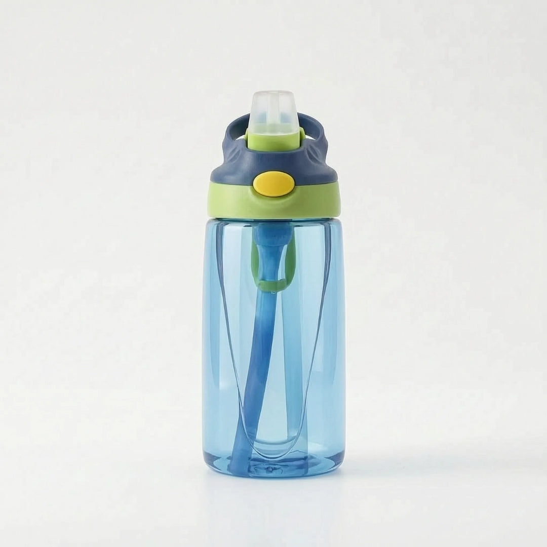 Drinkfles Voor Kinderen met Rietje en Drukknop
