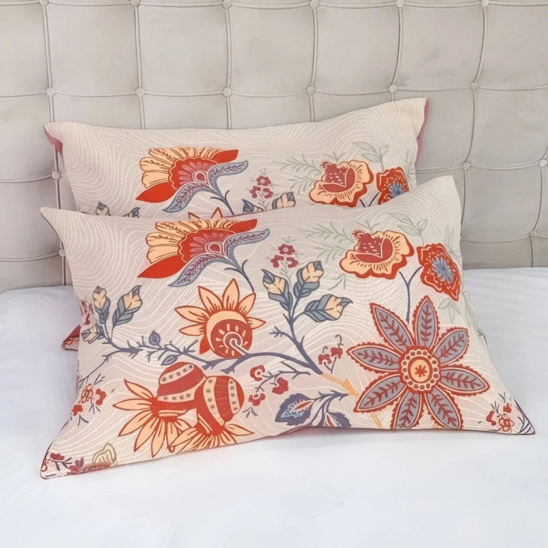 Boho Kussenslopen - Bloemenpatroon Met Zacht Katoen (2-delige Set)