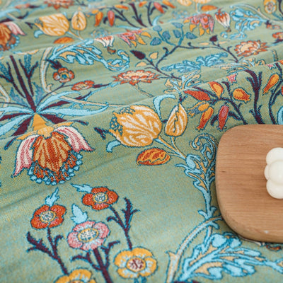 Katoenen Dekbed - Omkeerbaar Bloemenpatroon Met Decoratieve Franjes