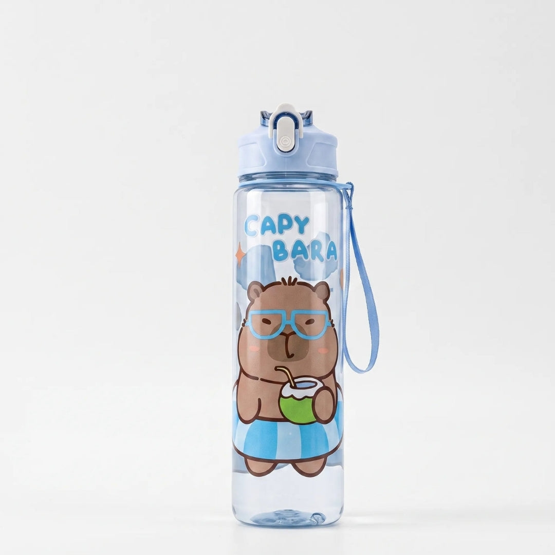 Capybara Waterfles met Rietje en Veiligheidssluiting - 800ml