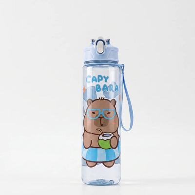 Capybara Waterfles met Rietje en Veiligheidssluiting - 800ml