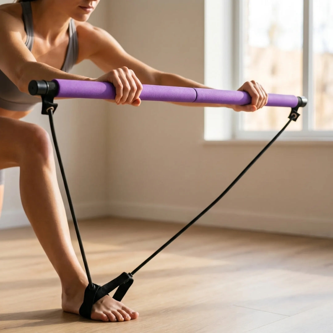 Pilatesstok - Verstelbare Weerstandstrainer Voor Full-Body Oefeningen