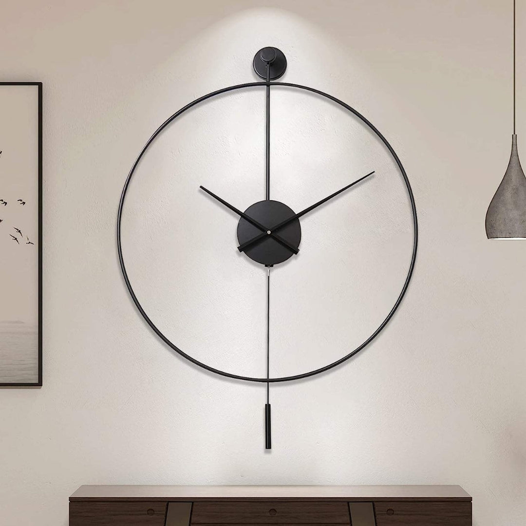 Large Silent Wall Clock with Pendulum - Chronelle