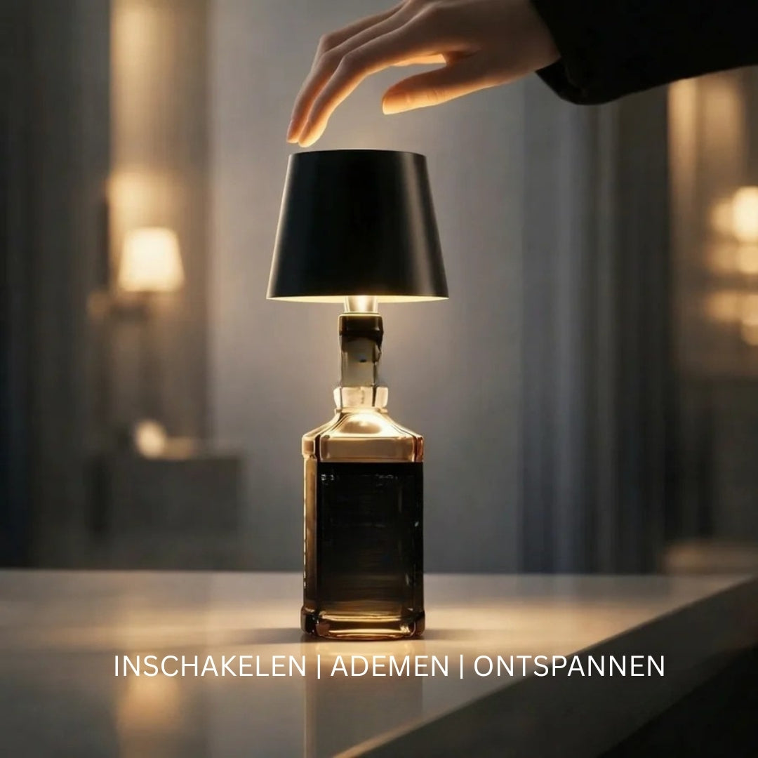 Bordlampe - Trådløs flaske lampe med stemningsbelysning - GlowBottle