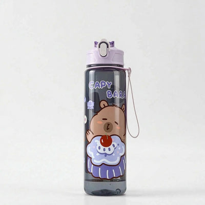 Capybara Waterfles met Rietje en Veiligheidssluiting - 800ml