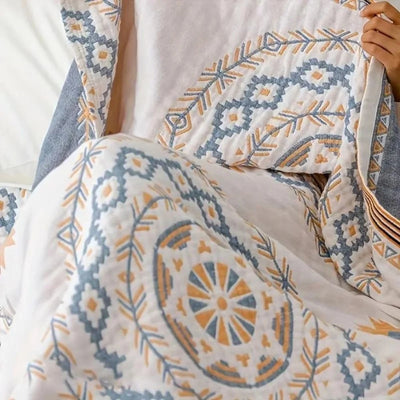 Katoenen Deken - Bohemian Mandala Met Decoratieve Uitstraling