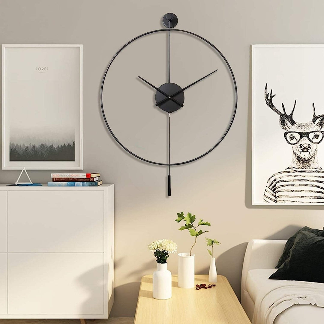 Large Silent Wall Clock with Pendulum - Chronelle