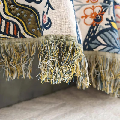 Omkeerbare Deken Met Bloemendesign & Jacquard-Structuur