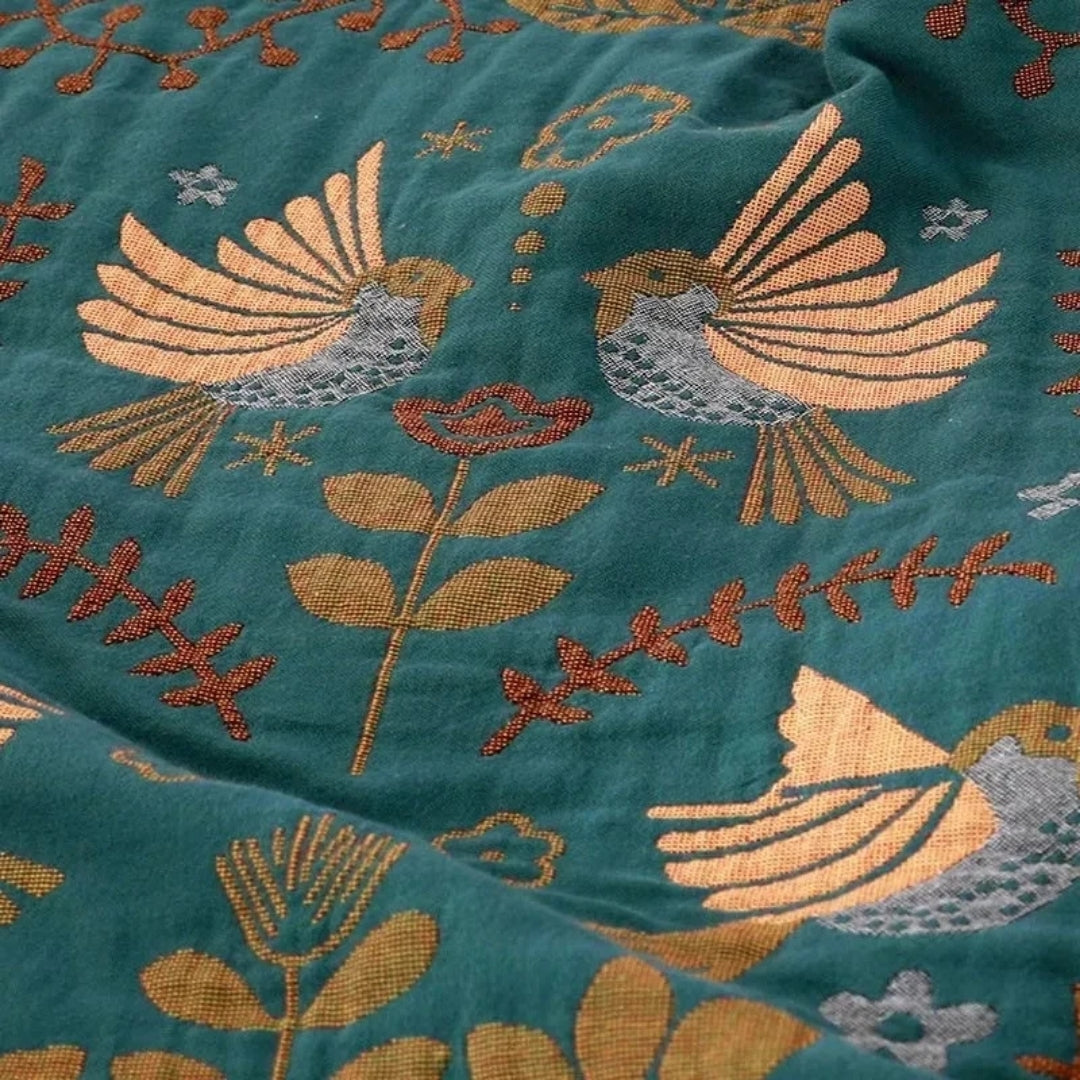 Katoenen Deken - Omkeerbaar Scandinavisch Design Met Franjes