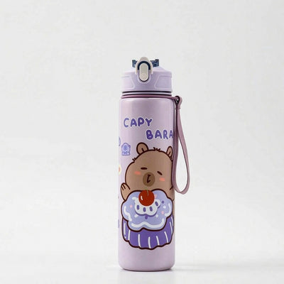Capybara Waterfles met Rietje en Veiligheidssluiting - 800ml
