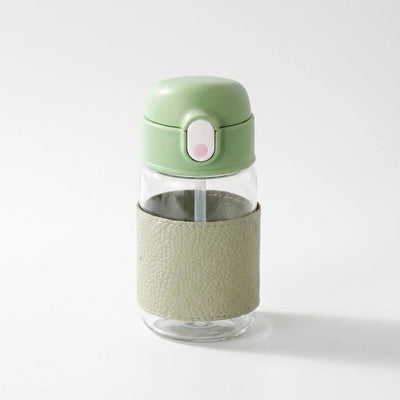 Waterfles - Transparant Model met Rietje en Drukknop