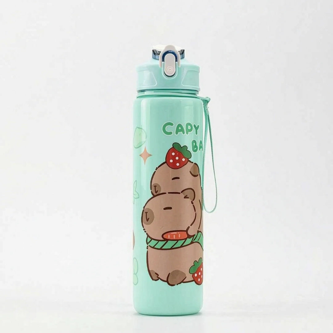 Capybara Waterfles met Rietje en Veiligheidssluiting - 800ml