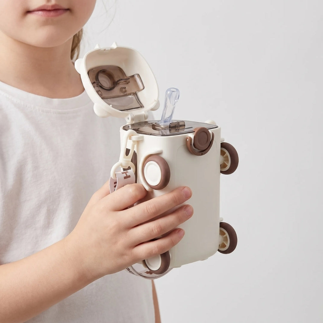 Drinkfles - Speels Busdesign met Draagriem