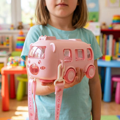 Drinkfles - Speels Busdesign met Draagriem