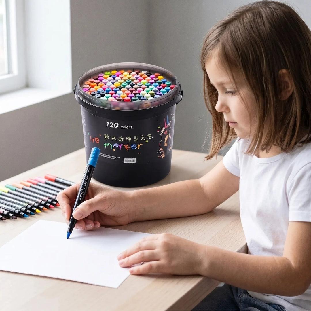 Dubbelzijdige Acrylmarkers met Penseelpunt