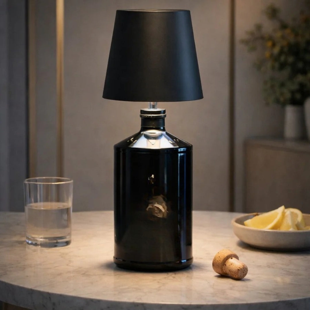 Bordlampe - Trådløs flaske lampe med stemningsbelysning - GlowBottle