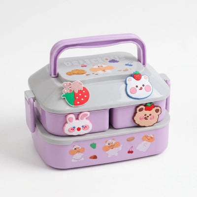 Meerlaagse Lunchbox - Stapelbaar Ontwerp met Aparte Vakken