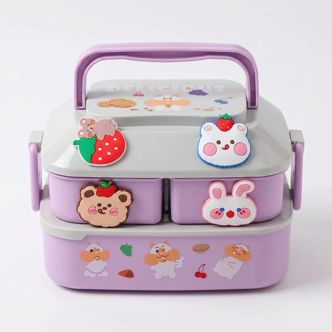 Meerlaagse Lunchbox - Stapelbaar Ontwerp met Aparte Vakken